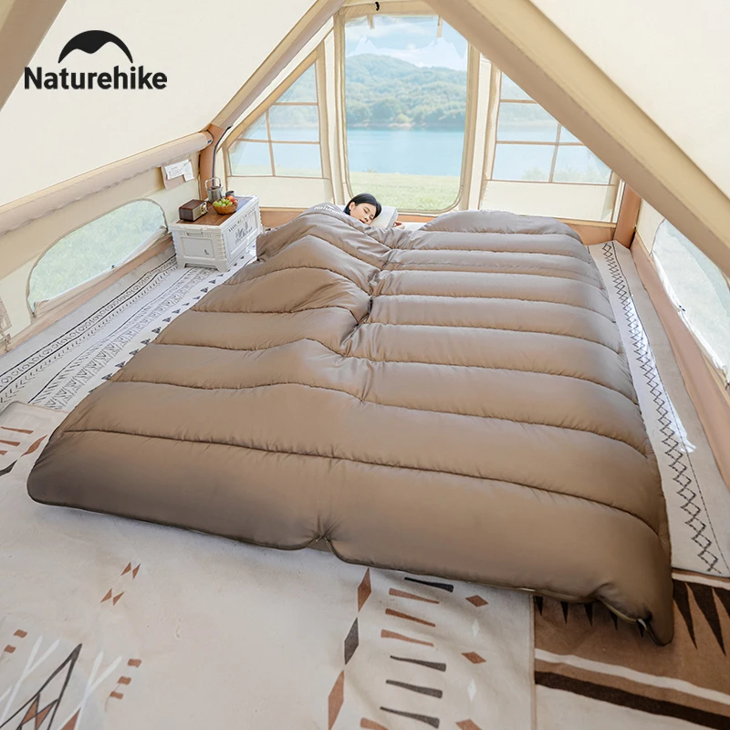 Naturehike 2026 New Widen 1-2 Person Sleeping Quilt With Hood Waterproof 4 Season Machine Washable Travel Camping Sleeping Bags