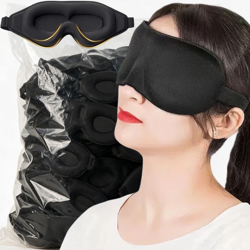 3D Memory Foam Rebound Sleep Eye Mask Contoured Stereo Light Blocking Blindfold Soft Comfortable Rest Cover Travel Accessories