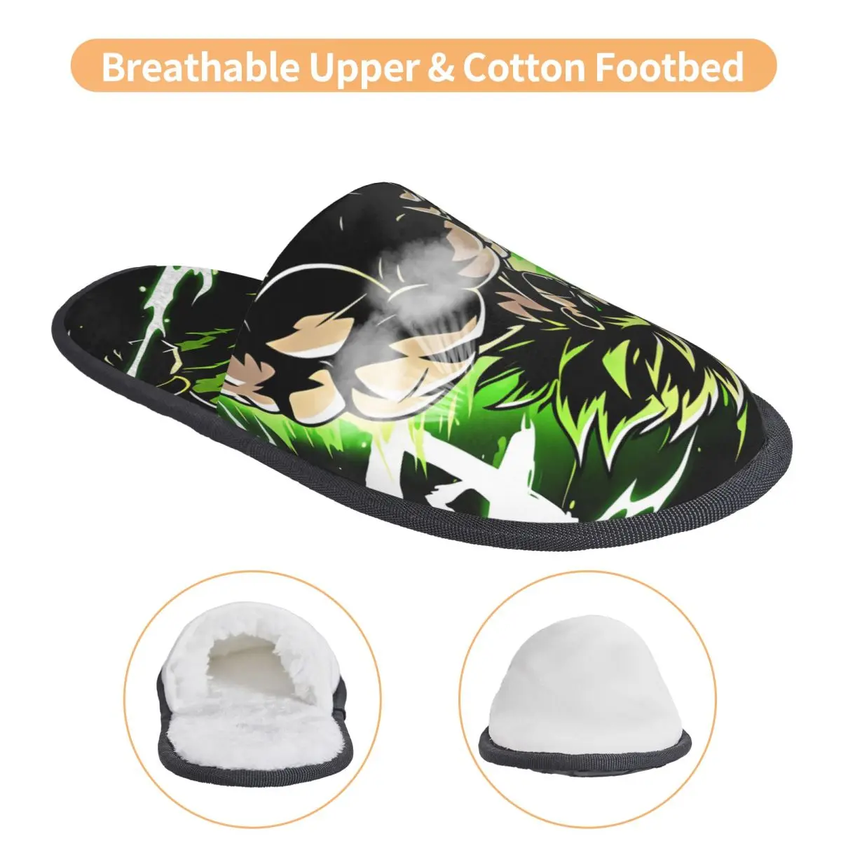 Pantoufles de maison personnalisées B-Brolies Feral Force pour femmes, chaussures confortables en mousse à mémoire de forme Mangas à enfiler pour chambre à coucher