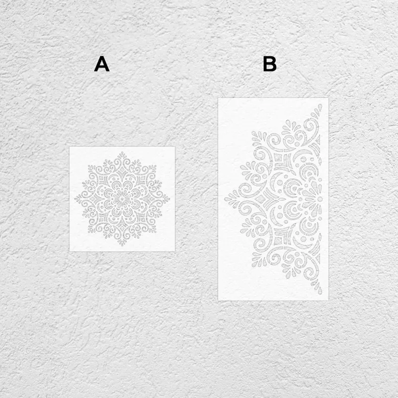 large Wall Stencil Decor For Painting Plaster Template To Paint Decorative Furniture Mandala Round Flower Lotus