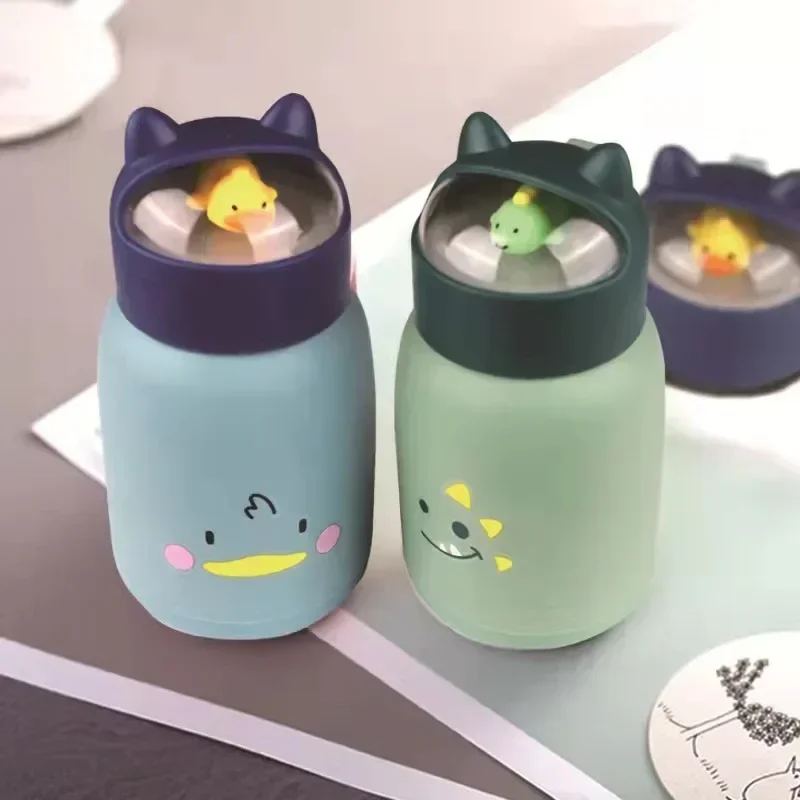 New Cute Pet Water Cup Korean Style Student Cute Animal Water Cup Floor Push Department Store Portable Handy Glass