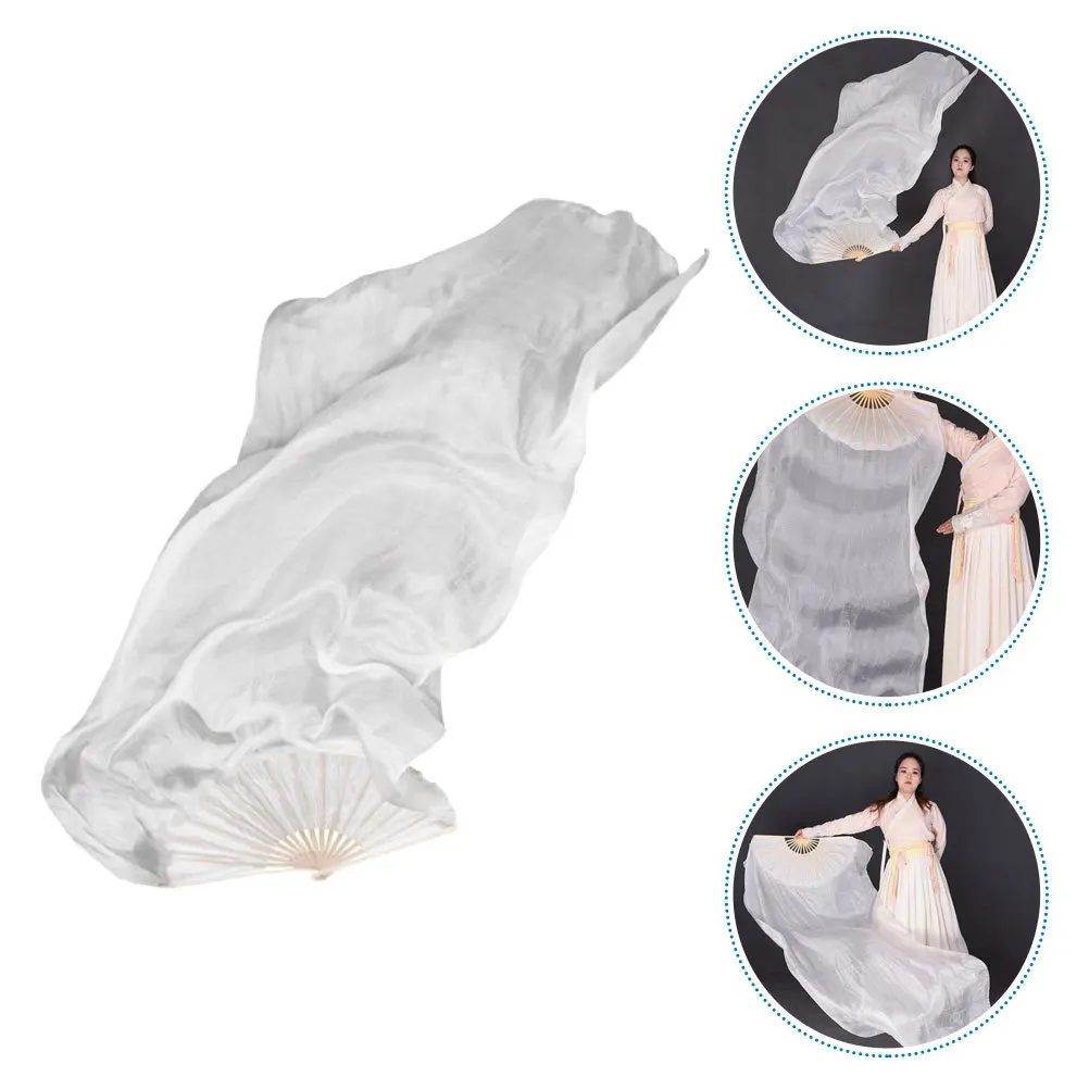 Lange Seide für Tanz, gemischte Farben, leichter Faltfächer, Bühnenaufführung, Square Dance, Bauchtanz-Übung