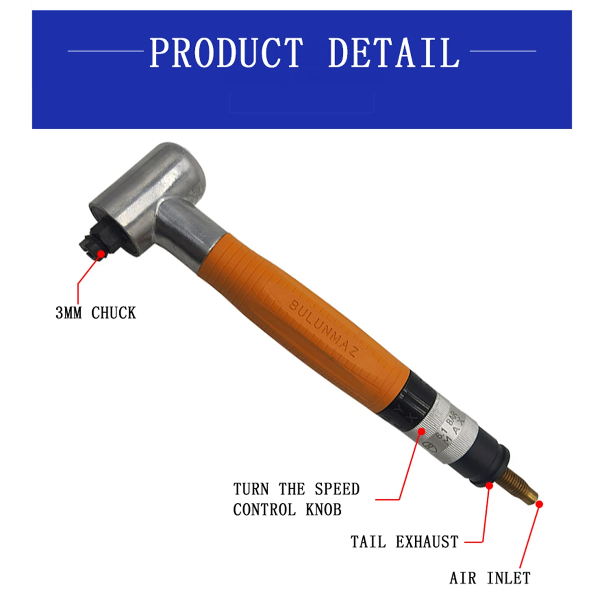 SONIDEC 3mm 90 Degree Air Pneumatic Micro Grinder Grinding Polishing Tool Set Metal Cutting Abrasive Tools Wholesale