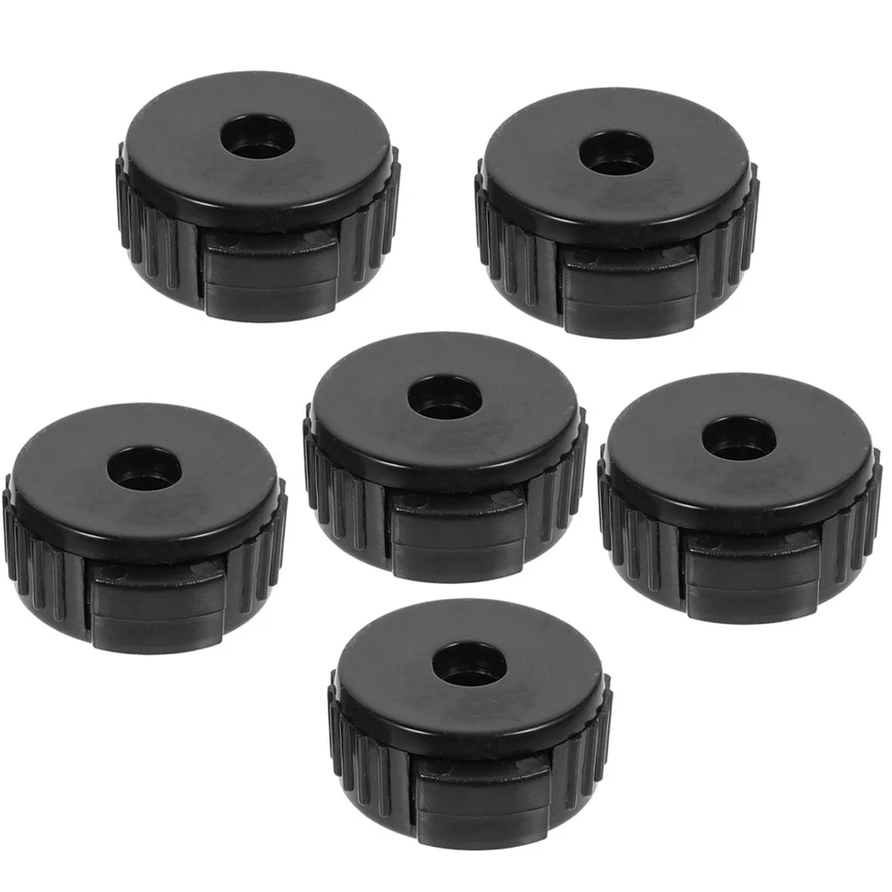 6 Pcs Nuts Cymbal Quick Release Cap Drum Fixing Buckle Parts Cymbals Attachments Removal Black