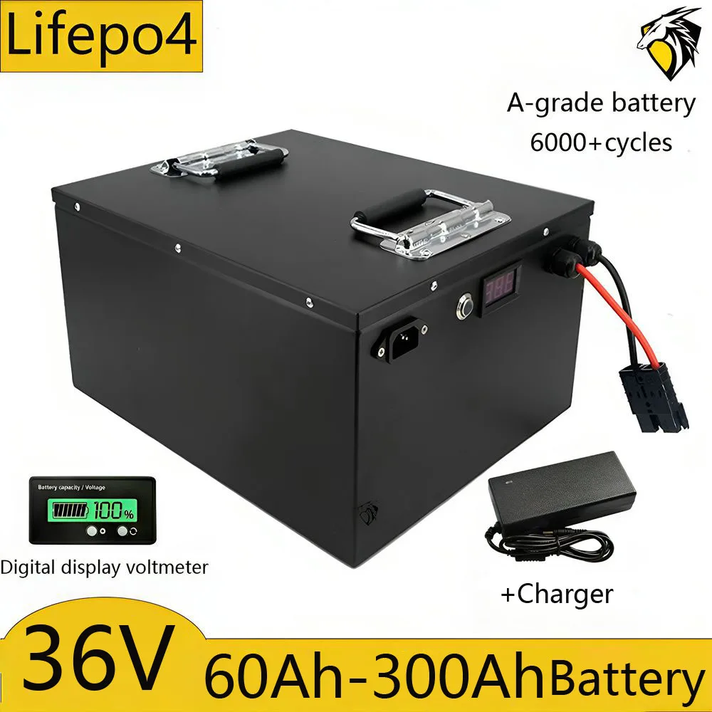 

36V 60AH 80AH 100AH 120AH 150Ah 200AH 300ah LifePo4 Lithium Battery, Golf Cart, Electric Vehicle+Charger