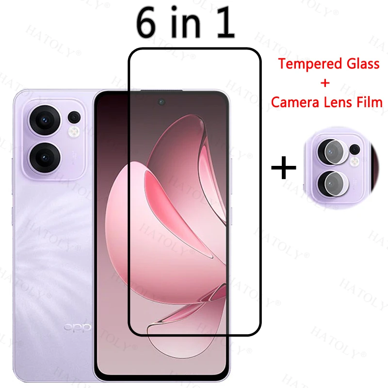 Full Cover Tempered Glass For Oppo Reno 13F Screen Protector Lens Film Oppo Reno 13F 4G Glass For Oppo Reno13 F Glass 6.67 inch