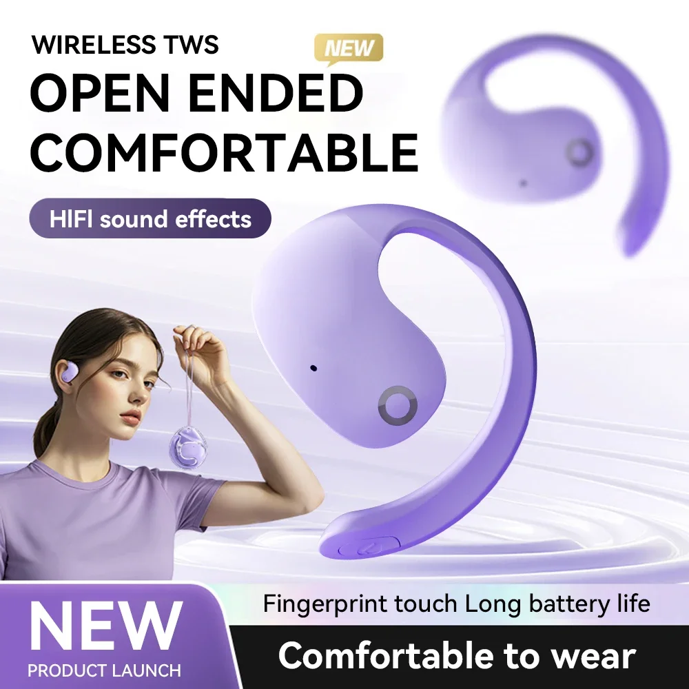 

Ear-mounted Bluetooth Headset True Wireless Headphone Stereo Heavy Bass Game Outdoor Sports Headset long battery life For Xiaomi