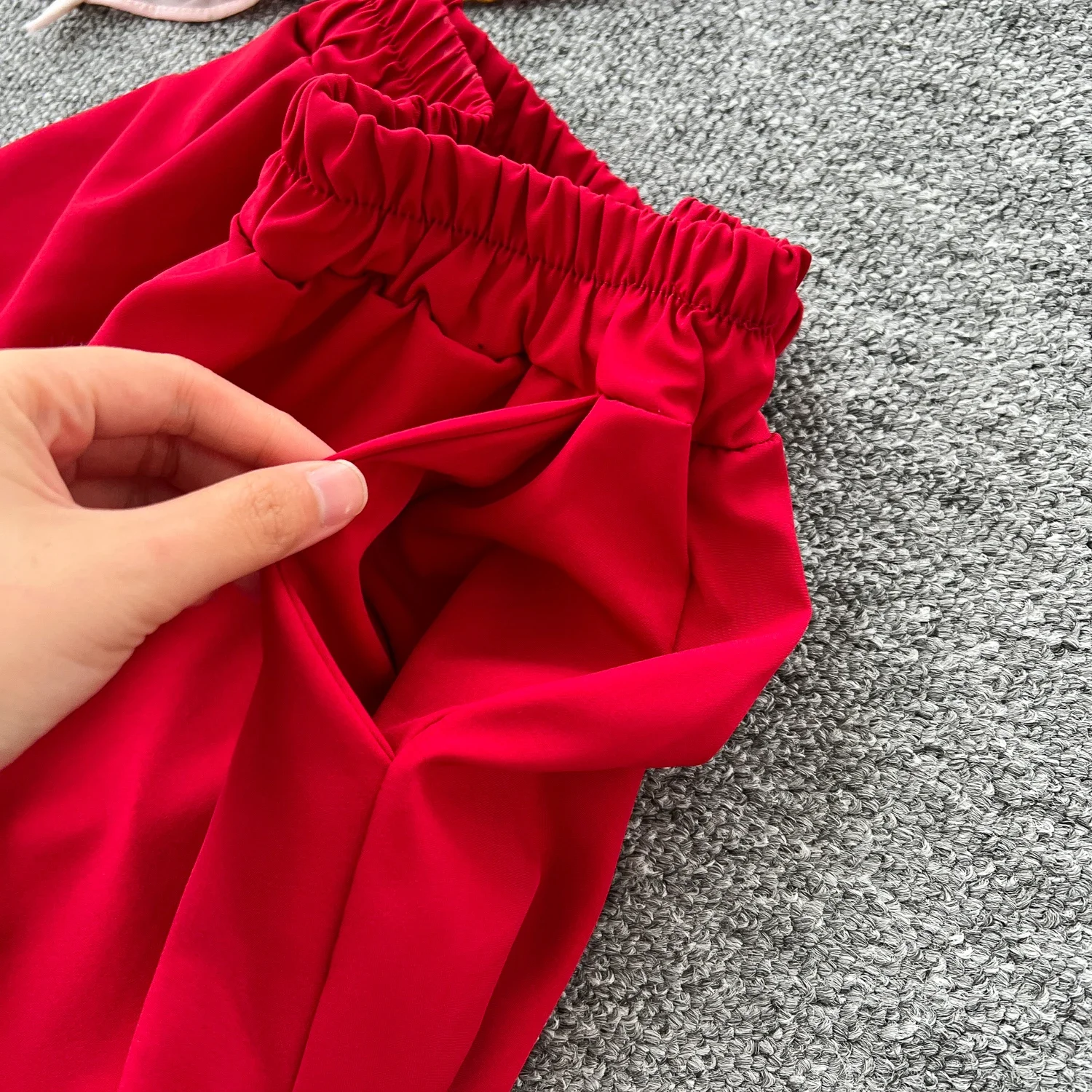 Elegant Long Lantern Sleeves Vintage V-neck Print Bandage Top Chic High Waist Wide Leg Pants High Street Autumn Two-piece Sets