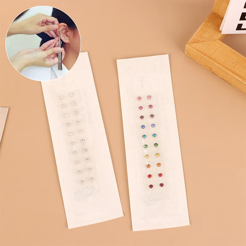 20Pcs Ear Care Seeds Acupuncture Auricular Disposable Ear Stickers Massage Therapy Needle Patch Auricular Auriculotherapy