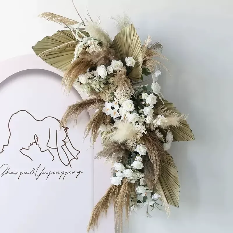 Artificial Flower Arch Decor Wedding Ceremony and Reception Backdrop Floral Arrangement Decor Table Covers Door Decoration