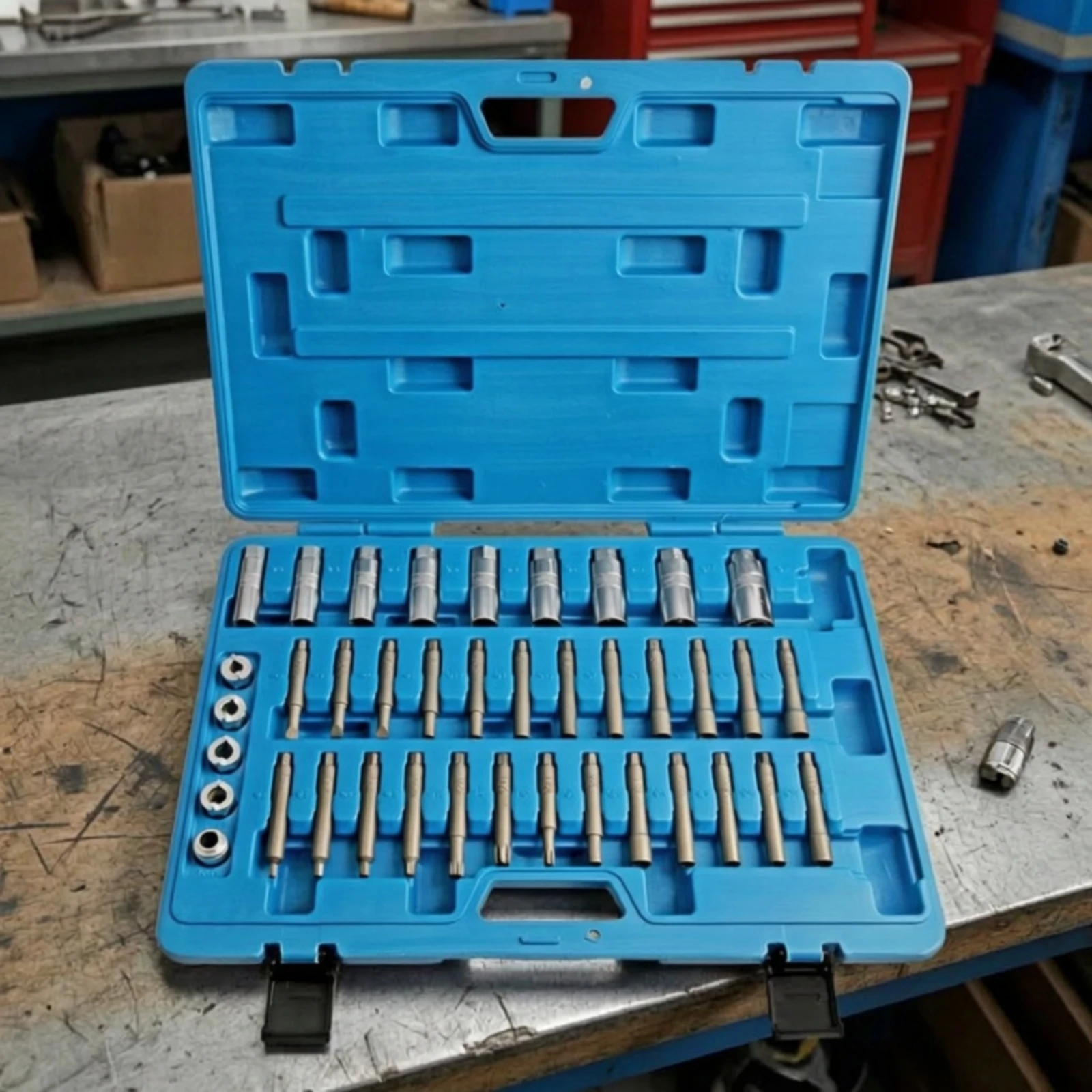 39 Pieces Shock Absorber Fastener Tool Kit Chrome Vanadium Steel Strut Nut Removal Socket Kit Shock Absorber Socket Set