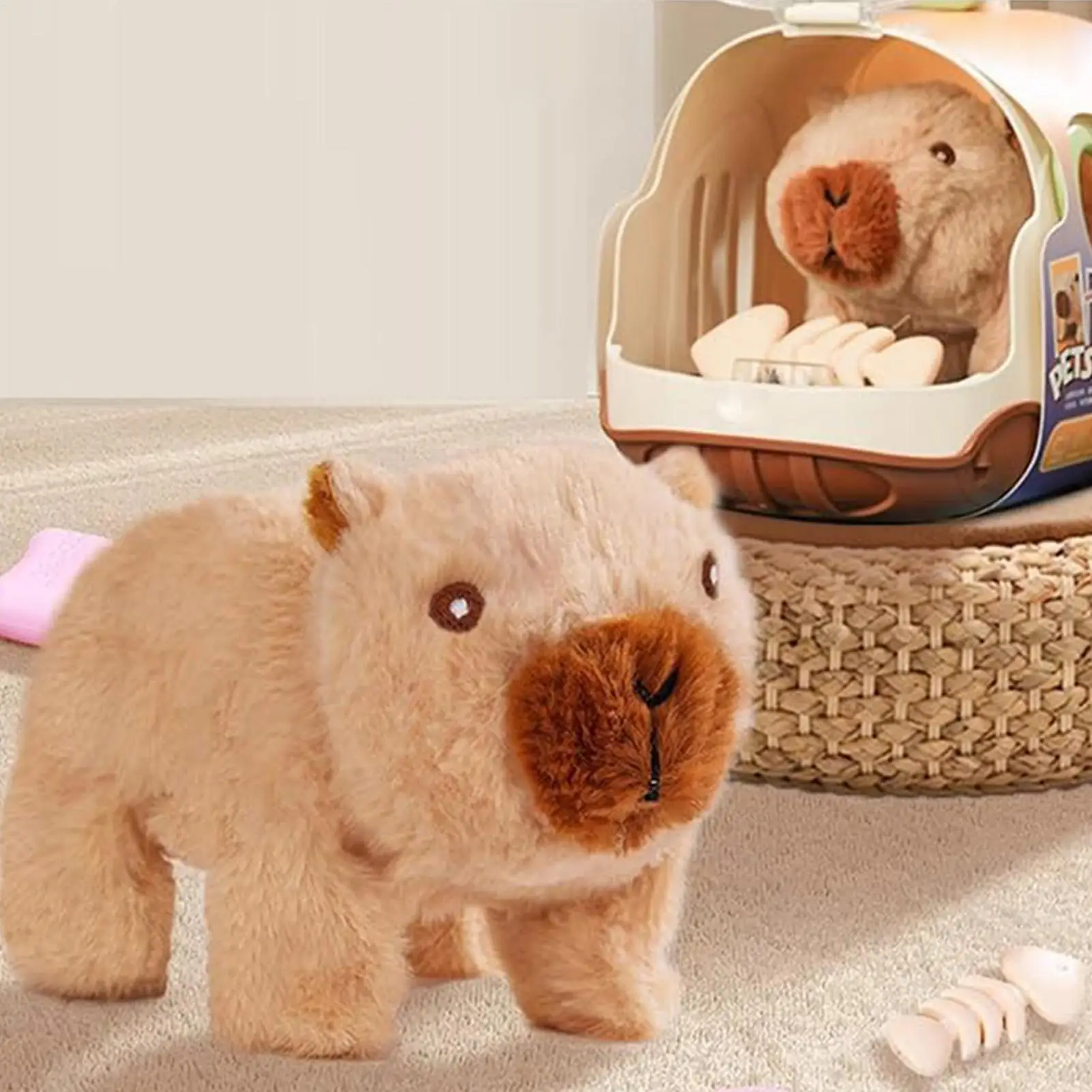 

Plush Interactive Toy Figures Soft Electric Walking Doll Electric Cute Capybara Plush For Child Adult Youth Girl Boy House
