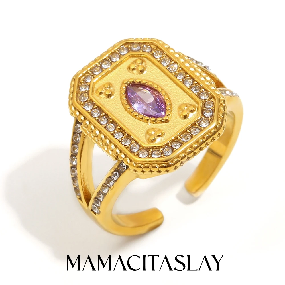 MamacitaSlay 316L roestvrij staal emaille zirkoon hart ster maan ring ketting partij waterdichte sieraden dames charme sieraden - afbeelding 1