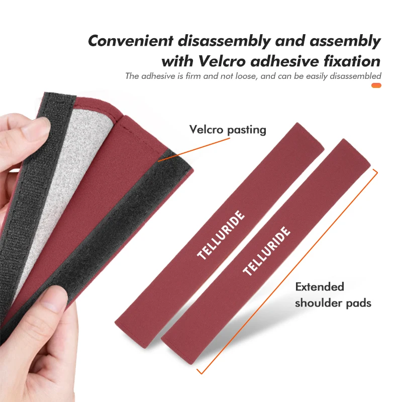 For KIA Car Seat Belt Shoulder Cover Protection Pad Auto Emblem Accessories Venga Sedona Forte Stonic Picanto Sorento Stinger view 4