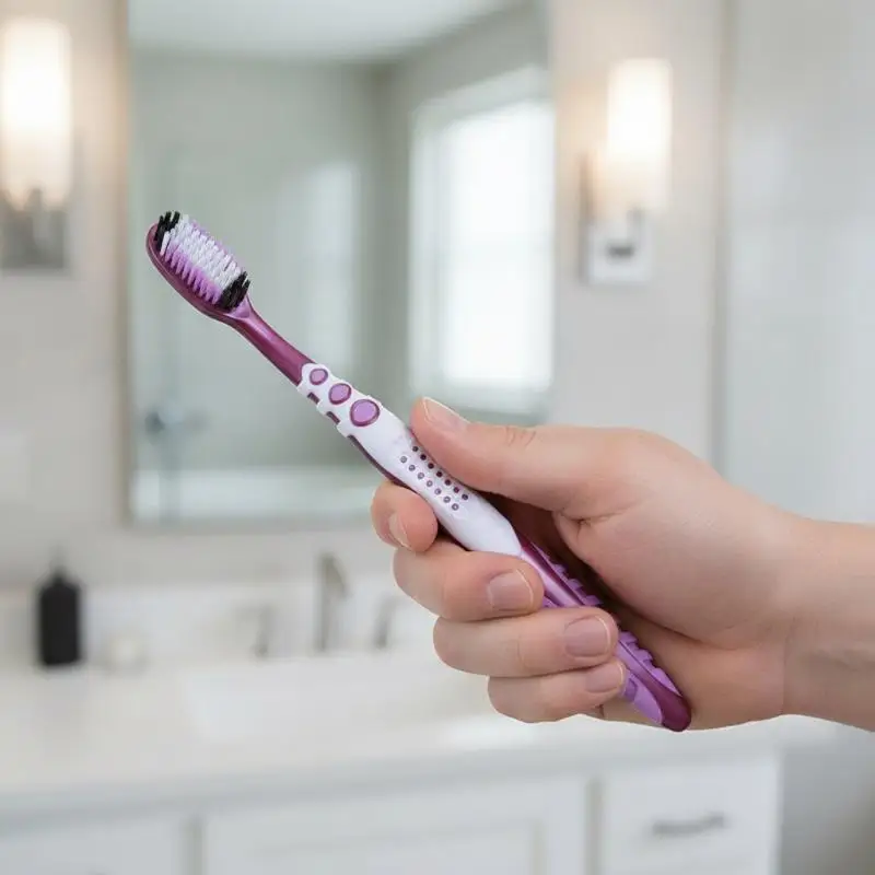 Manual Toothbrushes 5 Pack Medium Hard Bristles Ergonomic Non Slip Grip for Daily Oral Care & Hygiene