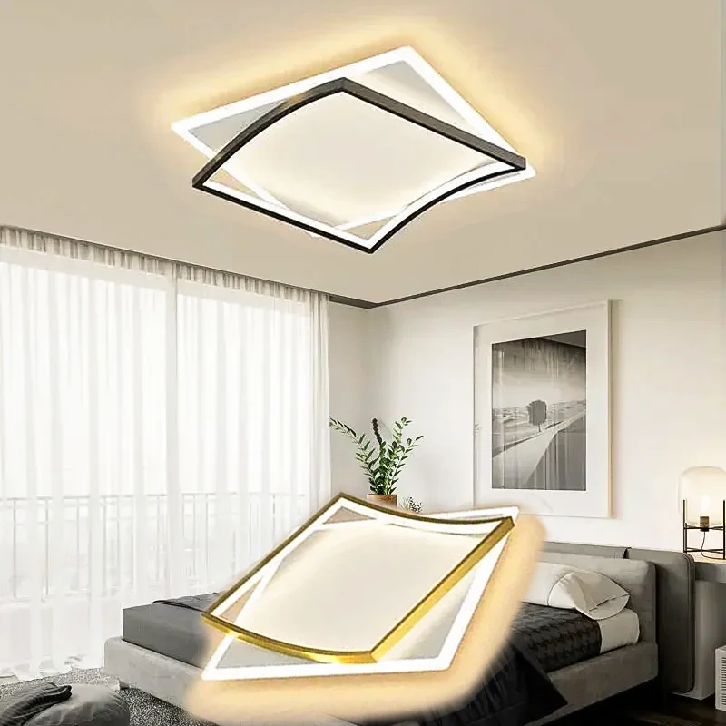 Lampu langit-langit LED Modern kamar tidur ruang tamu ruang makan dapur lampu gantung langit-langit dalam ruangan rumah Nordic perlengkapan lampu kilau