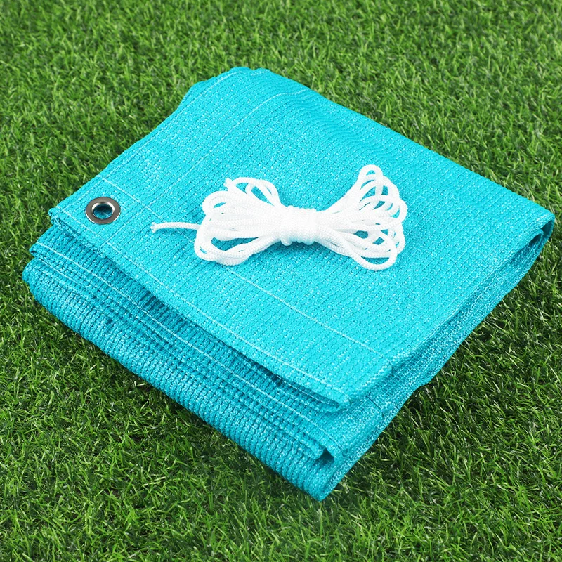 Blue HDPE Fabric Sunshade Anti-UV Pergola Sun Shading Net Terrace Balcony Screen Safety Privacy Net Garden Fence Netting