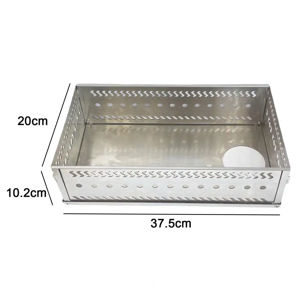 حامل حجر موقد خارجي قابل للطي ، سلة خشبية محمولة مقاومة للحرارة للتخييم ، سلة حريق فحم للشواء للنزهات