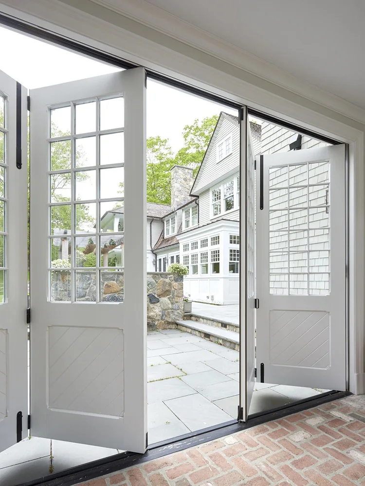 

French Folding Door Sliding Bi Fold Accordion Door Thermal Break Aluminum Profile Alloy Frame Custom Double-glazed Home Decor