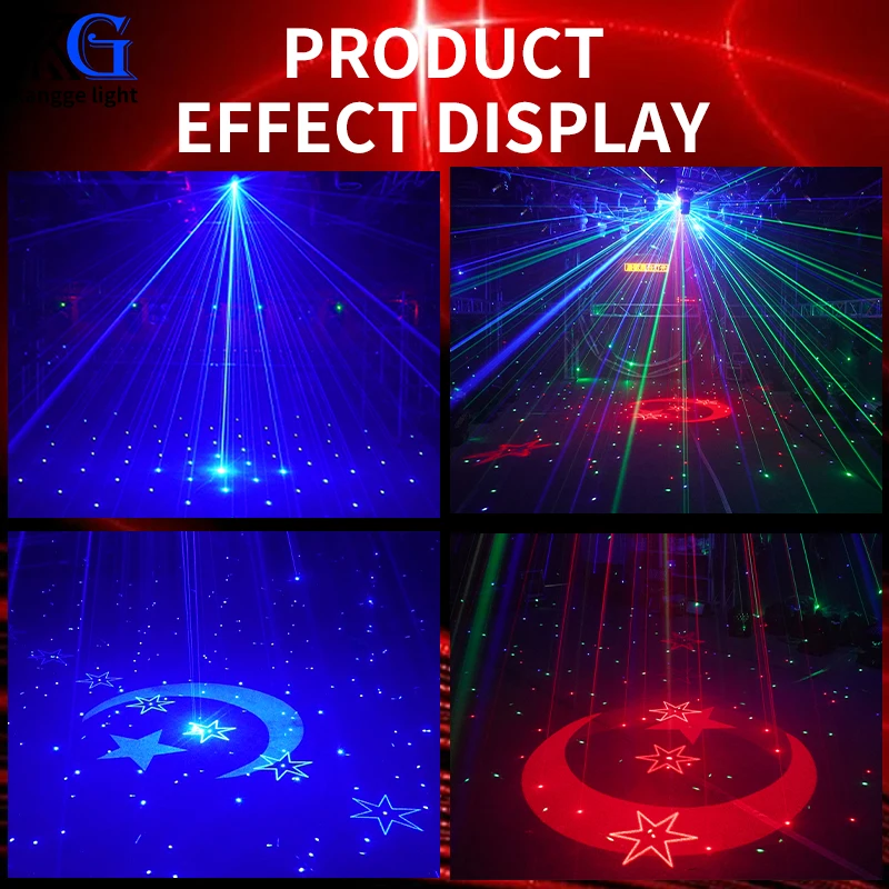 2026 Product Blue Laser Lights 80W Star Laser Light Stage Lighting DMX512 Rotating Star Moving Head lights for Bar Disco Club
