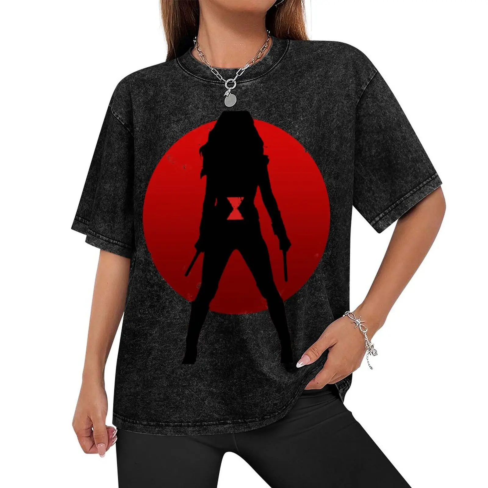 Widow Silhouette Emblem | Perfect Gift T-Shirt heavyweights tops blanks mens clothing