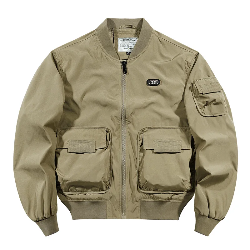 New Fashion Men MA1 Flight Jackets Spring Male Outwear Baseball Jackets Casual Bomber Jackets Men Multi-pockets Cargo Coats 5XL