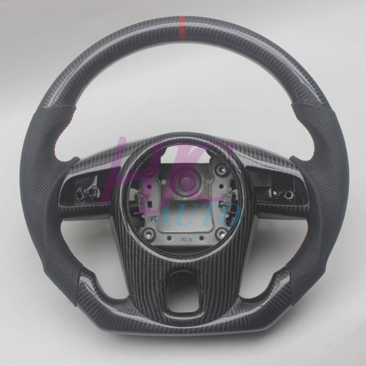 

For Kia Forte Soul 2009-2014 Leather Real Carbon Fiber Steering Wheel
