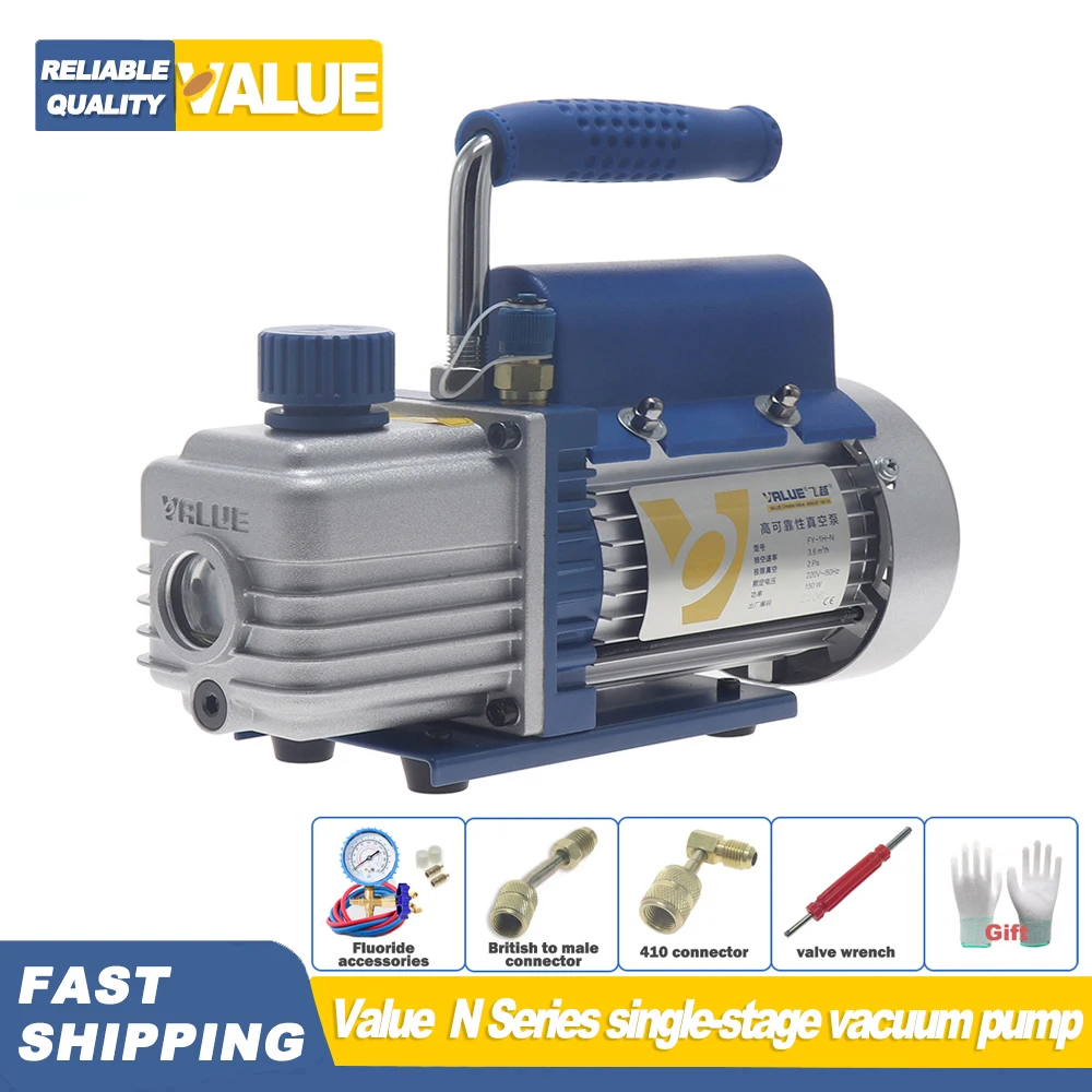 VALOR-Kit Bomba De Vácuo Para Ar Condicionado, Mini Compressor, Baixo Ruído, Ferramenta De Reparação De Refrigeração, FY-1H-N, 220V