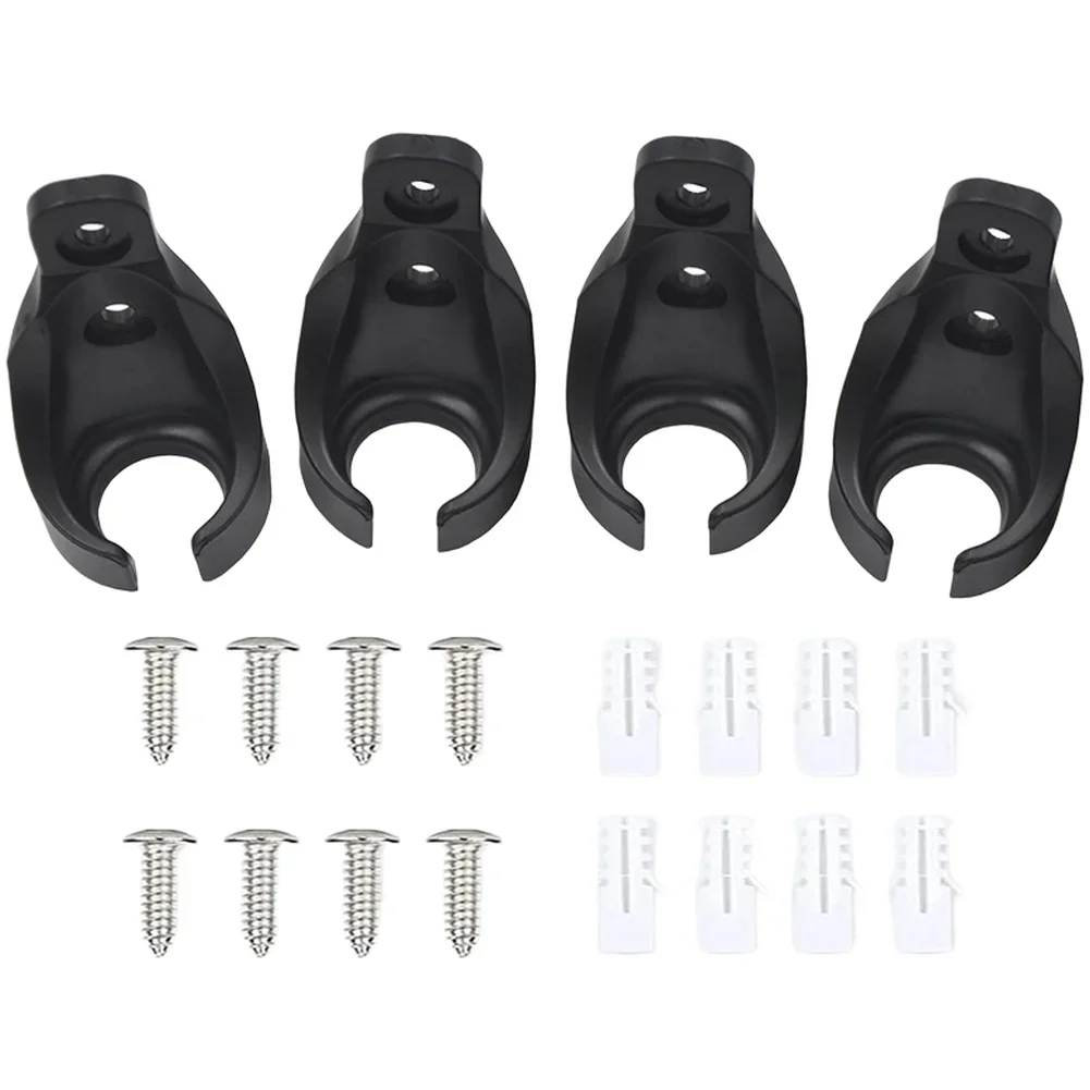 Roller Shade Mounting Brackets With Bungee Ball Receivers For Sun Control Plastic Wind Resistant Fixing Hardware