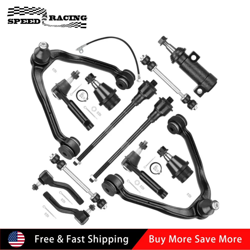 12475485 12475478 15070821 89040375 ذراع التحكم العلوي الأمامي وصلات كروية قضبان ربط لـ 2000-2006 تشيفي سوبربان 1500 4WD أسود #1