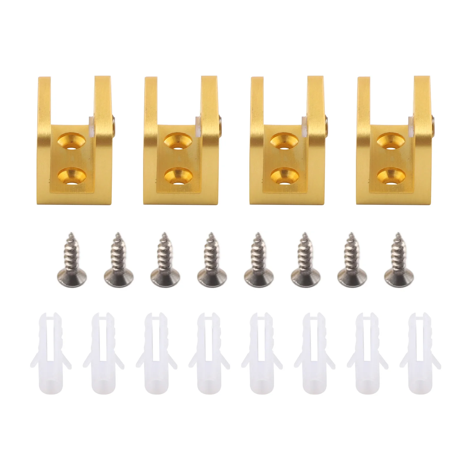 Interior Design Copper Glass Clamp Furniture Accessory Brushed Finish Clip Stable And Secure Strong Load-bearing Capacity