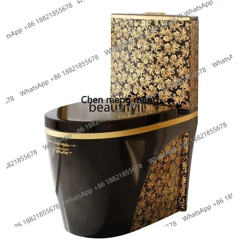 New arrive Domestic Toilet Bathroom Color Pumping Toilet Ceramic Ultra-High Siphon Deodorant Water-Saving Sit Toilet