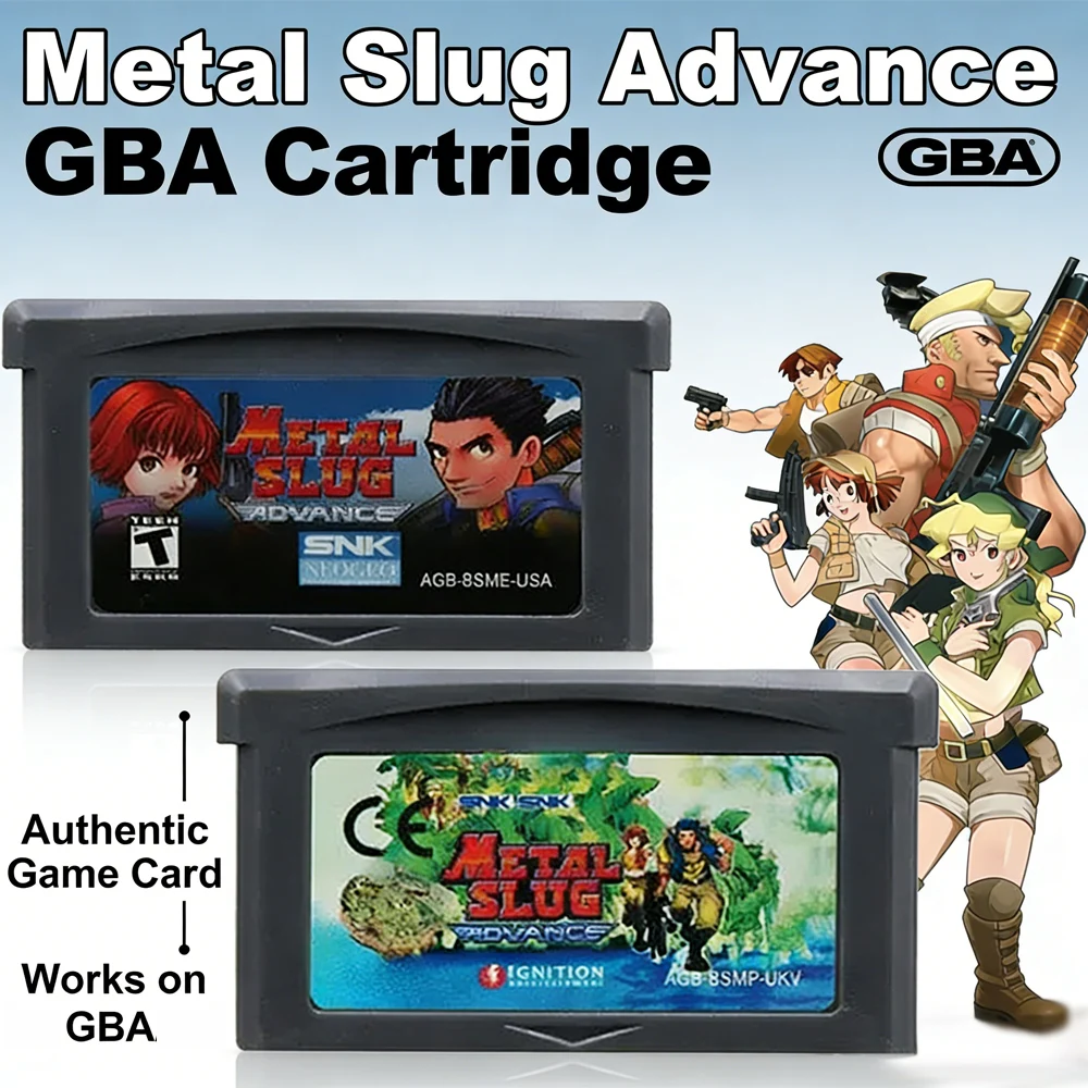 Tarjeta GBA de 32 bits, cartucho de videojuego para consola, tarjeta para Metal Slug Advance para GBA, versión USA EUR