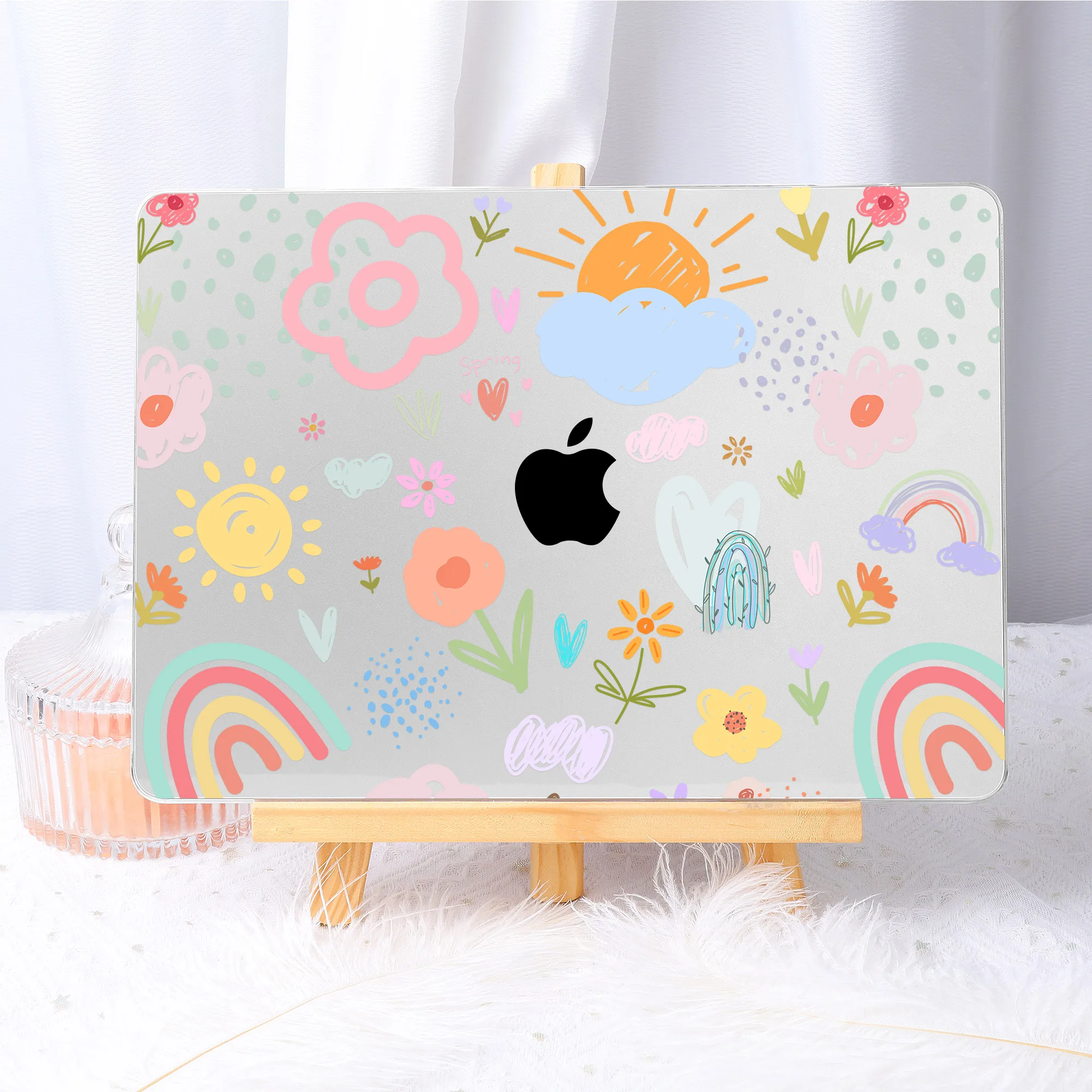 Чехол с кристаллическим принтом для MacBook Air 13 15 A2681 A3240 M4 2025 A3241 Pro 14 16 M3 M2 M1 A2337 A3112 A3403 Pro 13 A2338