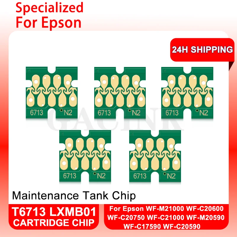 T671300 T6713 LXMB01 Maintenance Tank Chip For Epson WF-M21000 WF-C20600 WF-C20750 WF-C21000 WF-M20590 WF-C17590 WF-C20590