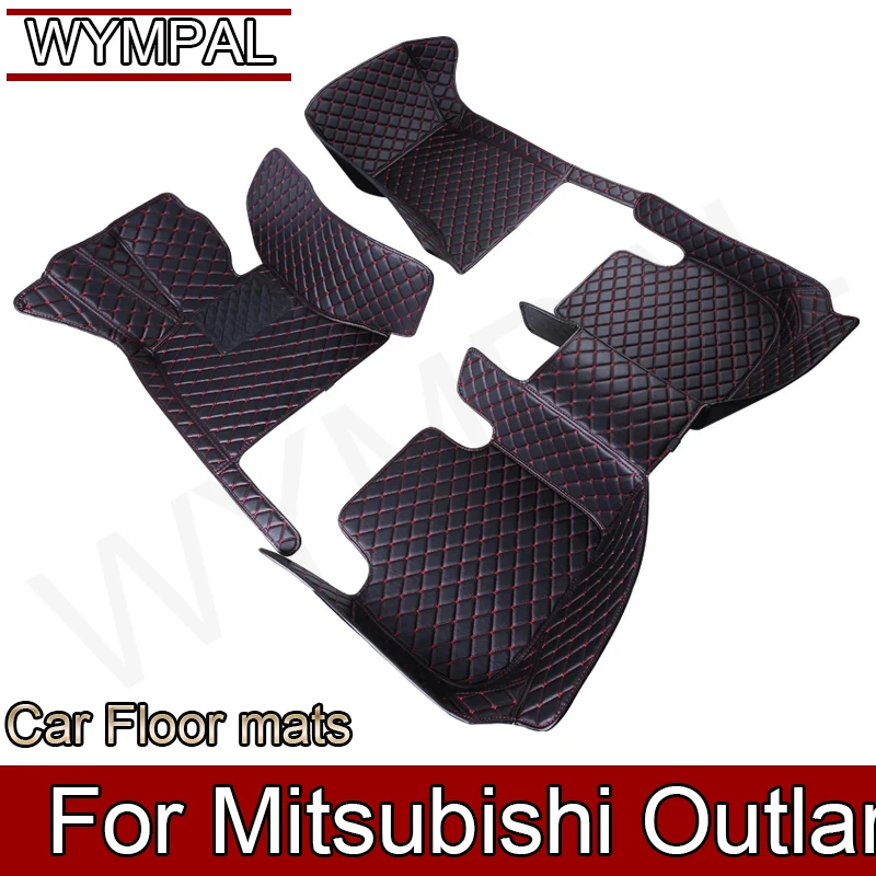 Car Floor Mats For Mitsubishi Outlander 2022 2021 2020 2019 (5 Seater) Carpets Custom Cover Interior Auto Accessories Waterproof