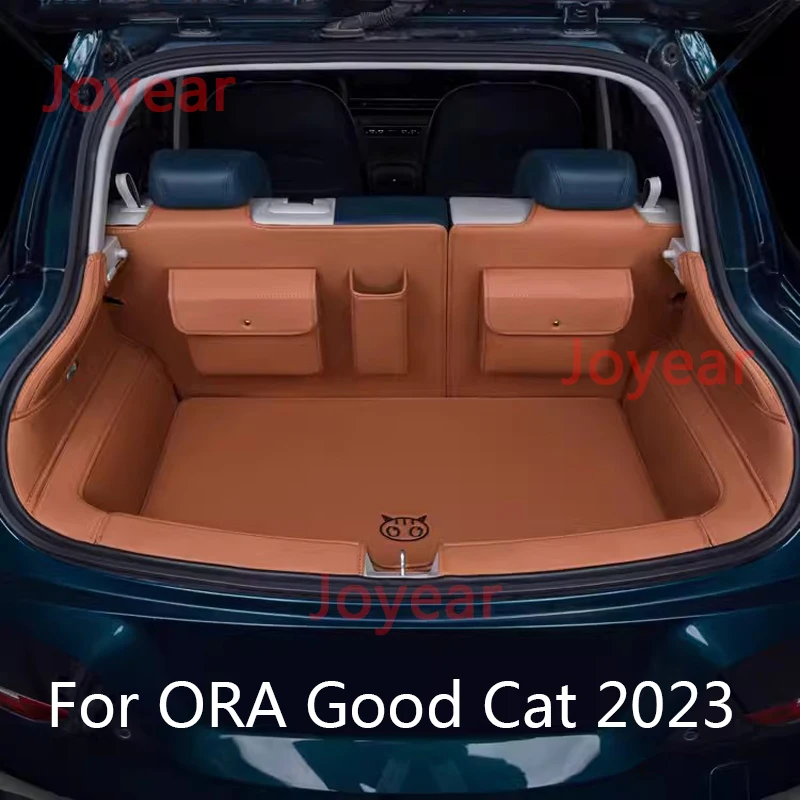 For Ora Good Cat GT 2023 Car Trunk Mat Fully Surrounded Cargo Liner Leather Car Interior Decoration Modified Protective Supplies