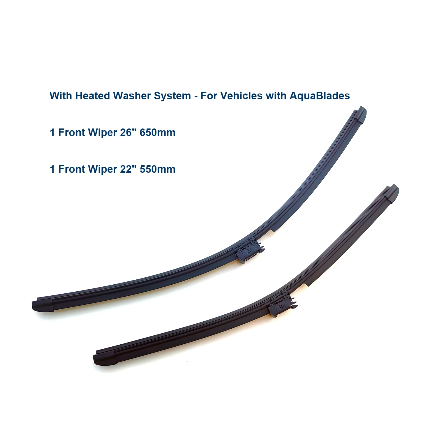 Front Window Windshield Wiper Blade Set w/ Heated Washer For Mercedes S W223 S450L S500 S580 S58e Maybach S580 S650 S680 S63 AMG