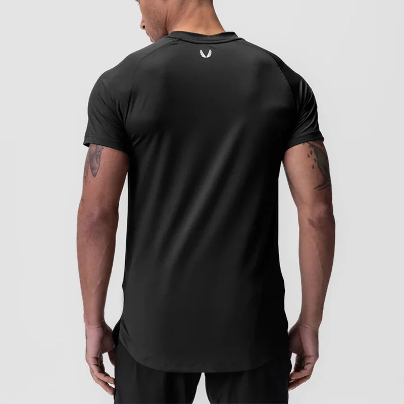 Men\'s Summer Skinny Casual T-Shirt Man Sport Short Sleeve Tee Gym Fitness Quick Dry Compression Shirt Training Workouts Clothing