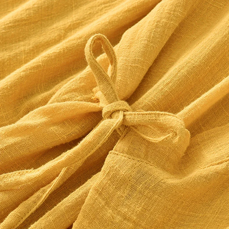 Pop Long Sleeve Vintage Clothes Blouses And Shirts Oversized Women Clothing Cotton And Linen T-shirt Loose Comfortable Overcoa