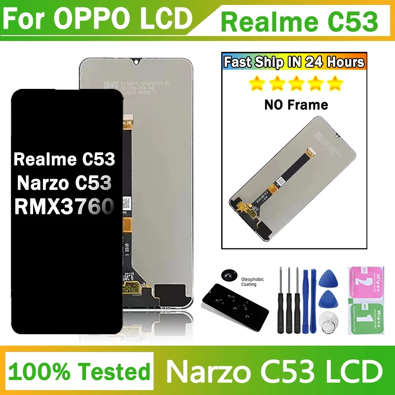 Écran tactile LCD de remplacement, 6.74 pouces, pour Oppo Realme Narzo N53 RMXino 61