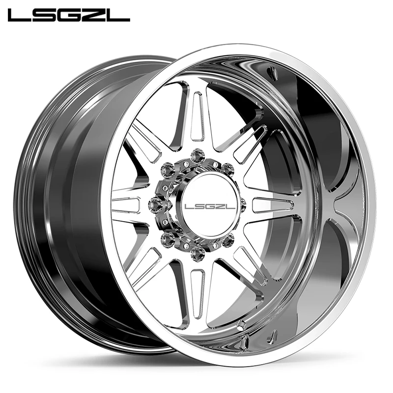Alloy H Car Wheel Forged 8x170 8x180 Chrome Color Off-road Deep Dish Rim for ford RAM toyota dodge H2 20 22 24 26 28 Wheels Rims