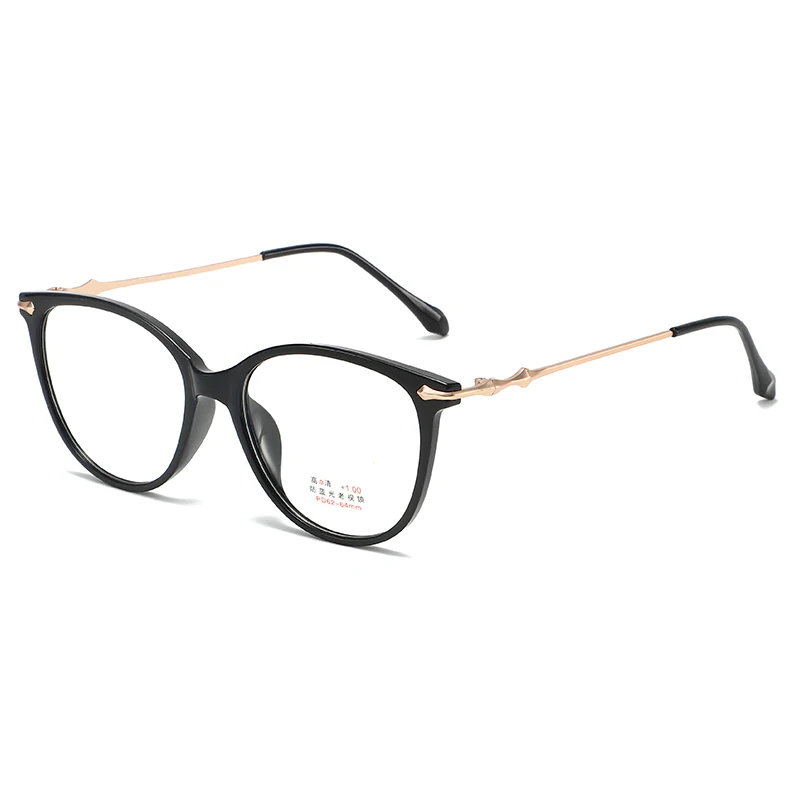 Retro Oval Cat-eye Frame Reading Glasses New Fashionable Reading Glasses for Men and Women  Blue Light Blocking Glasses +4.0