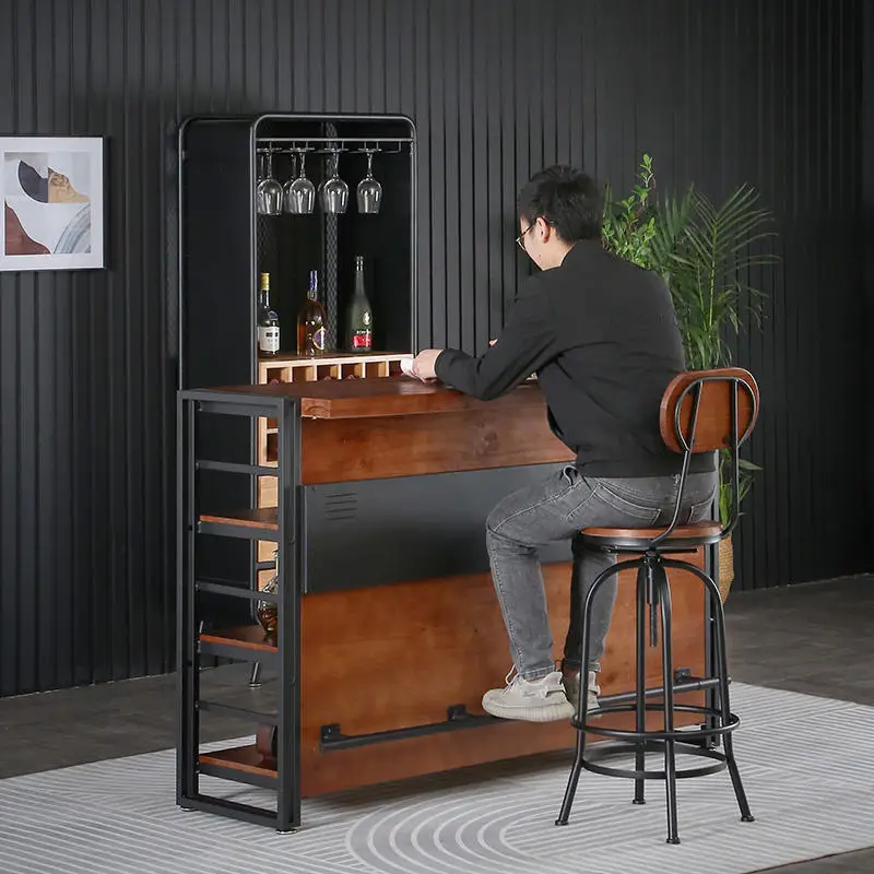 #Multipurpose Antique Cashier Desk Home Beer Wet Corner Mini Wooden Bar Counter Unit