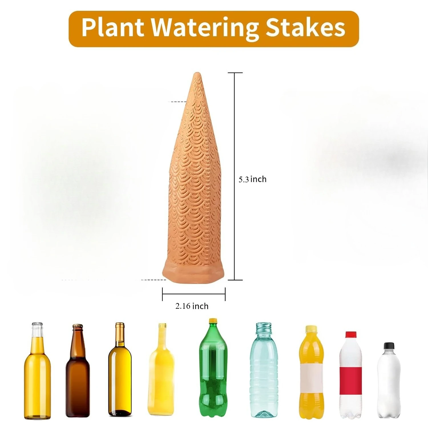 Plant Watering Spikes for Watering Indoor and Outdoor Plants While on Vacation - Plant Perfect Self-Watering Device
