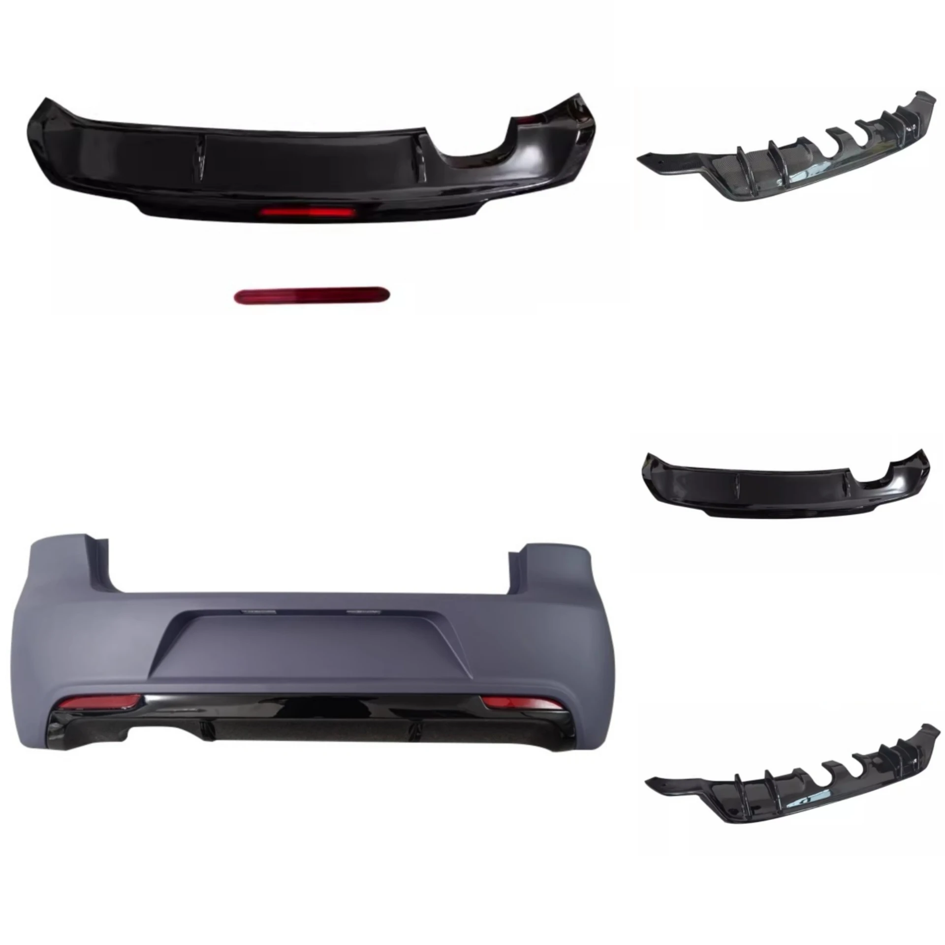 Unpainted Rear Bumper Rear Spoiler for Volkswagen vw Golf 6 6R20 6GTI Modified Rline Body Kit Car Accessories