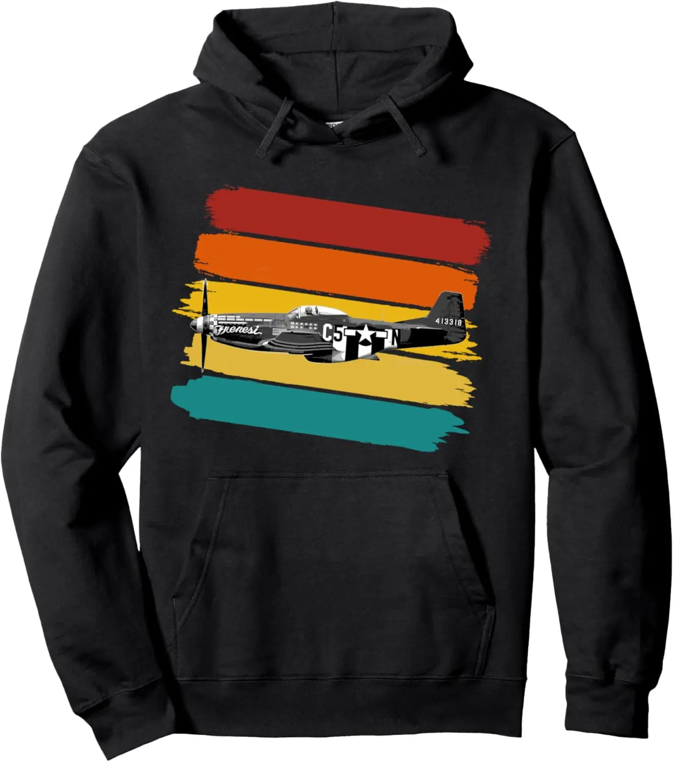 

P51 Mustang WW2 Vintage Veteran Pullover Hoodie