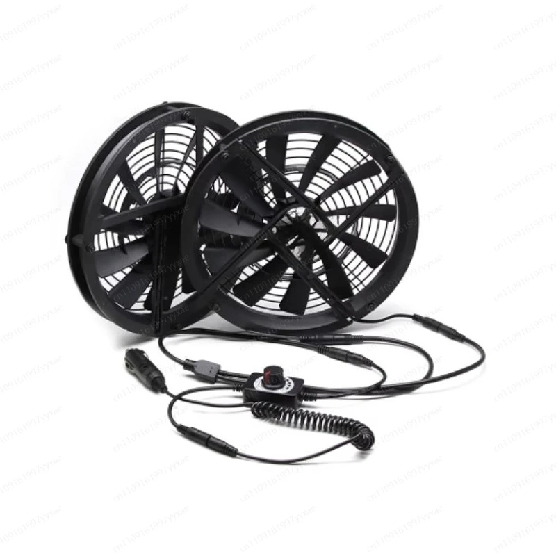 25Cm Large Air Volume 12V Animal and Plant Furniture Cabin Self-driving Tour RV Ventilation Exhaust Cooling Fan 25030
