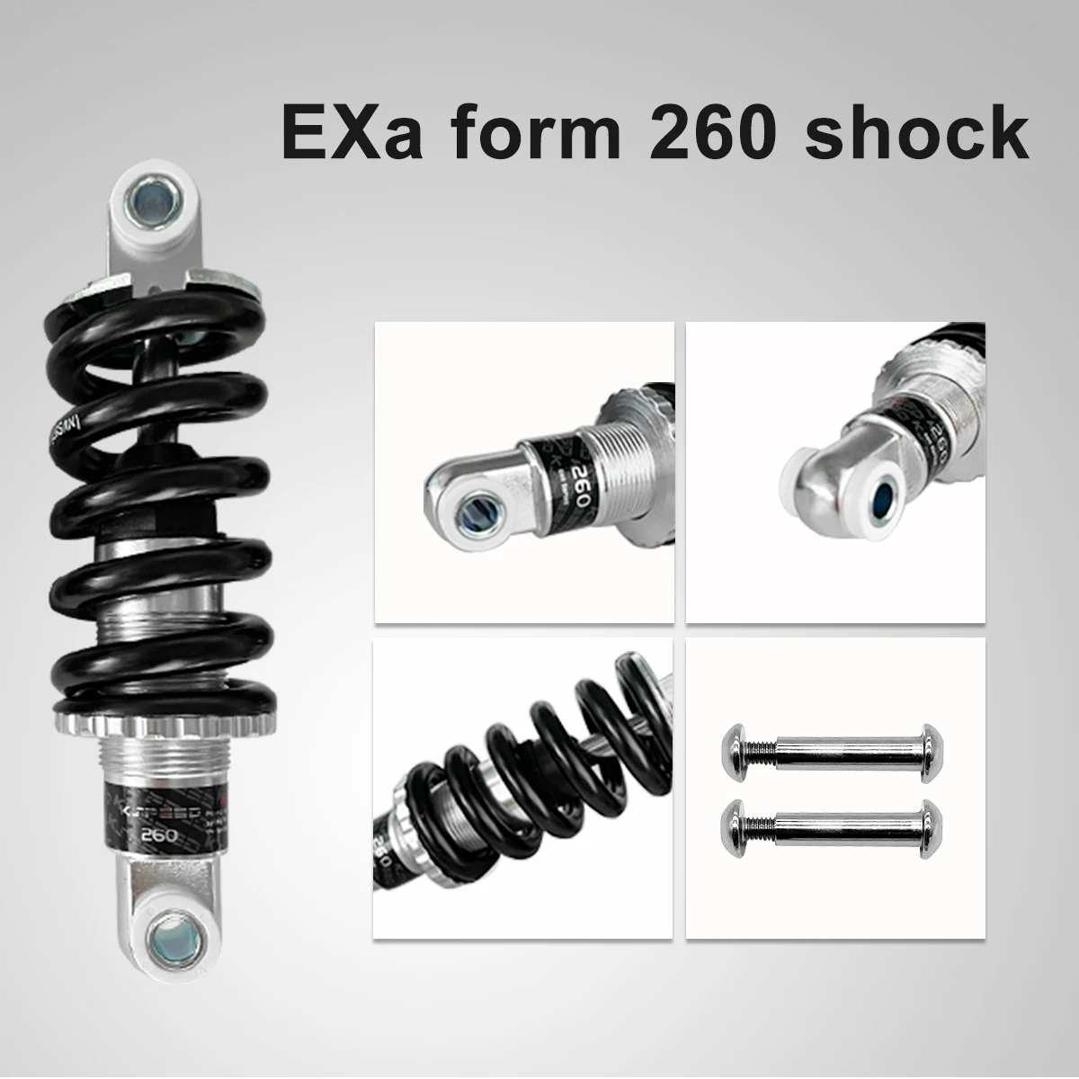 KS EXA Form 260 Bicycle Shock Absorber Rear Shocks 125 150 165 190mm for Downhill CX MTB Moutain Bike Electric Scooter 650LBS