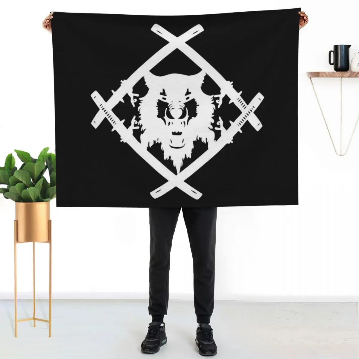 

Xavier Wulf Merch Xavier Wulf Logo Throw Blanket Wrinkle Resistant Lightweight Blanket